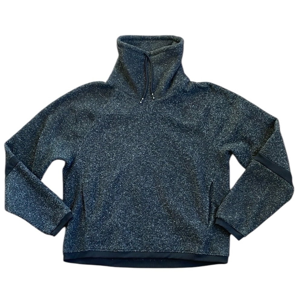 Nike Fleece Pullover Black Fleece Funnel Neck Sweatshirt—Women’s S